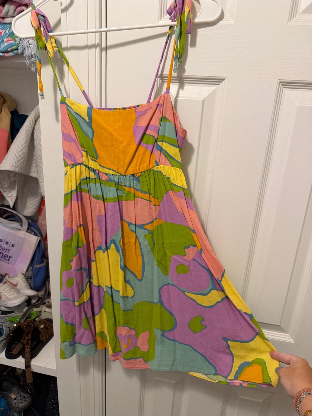 Show me your mumu Tie-Shoulder Gretchen dress in summer sorbet - Picture 2 of 3